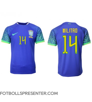 Brasilien Eder Militao #14 Borta Matchtröja VM 2022 Kortärmad